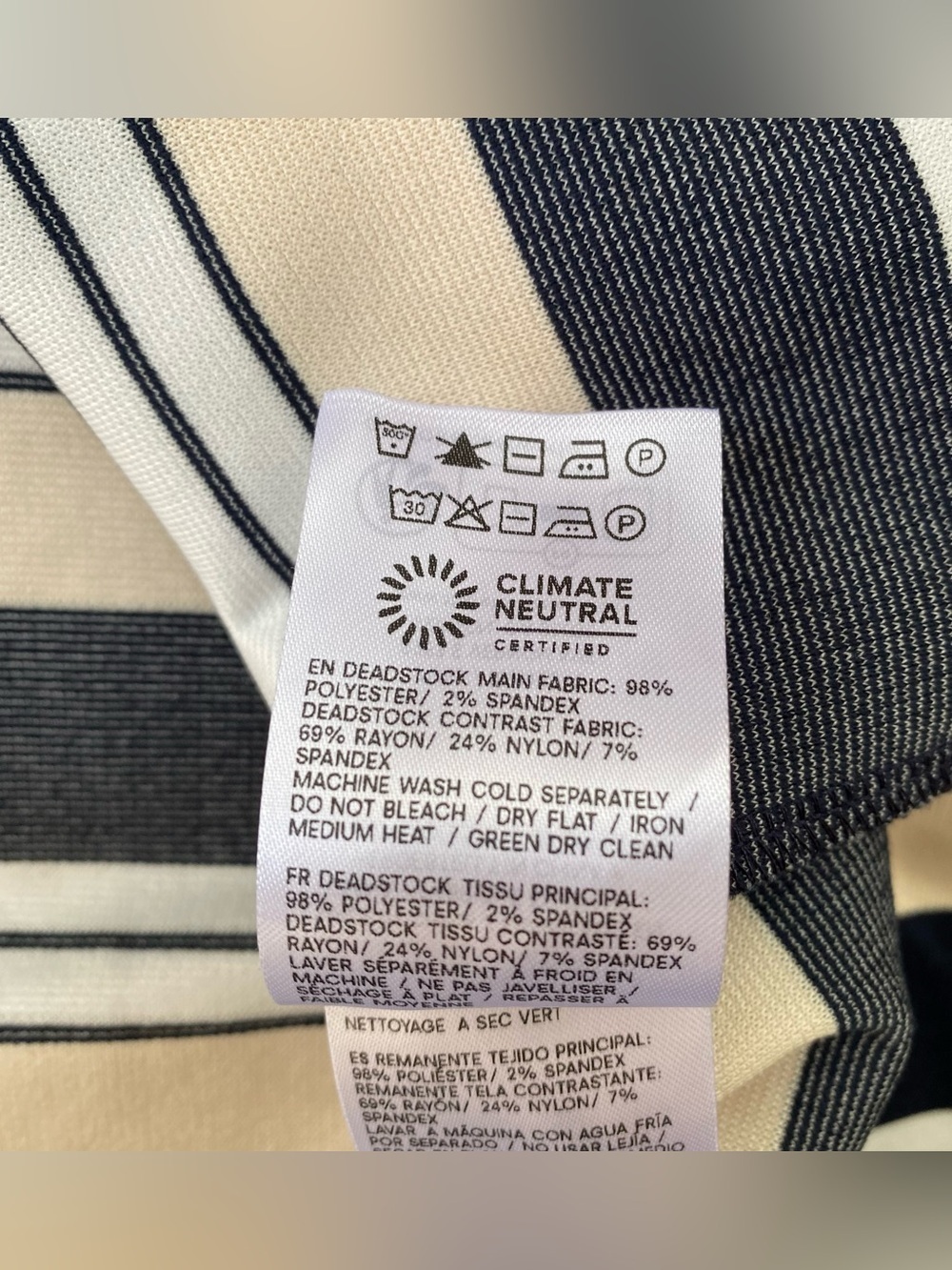 Reformation Anna Striped Rugby Shirt Medium - Picture 6 of 15